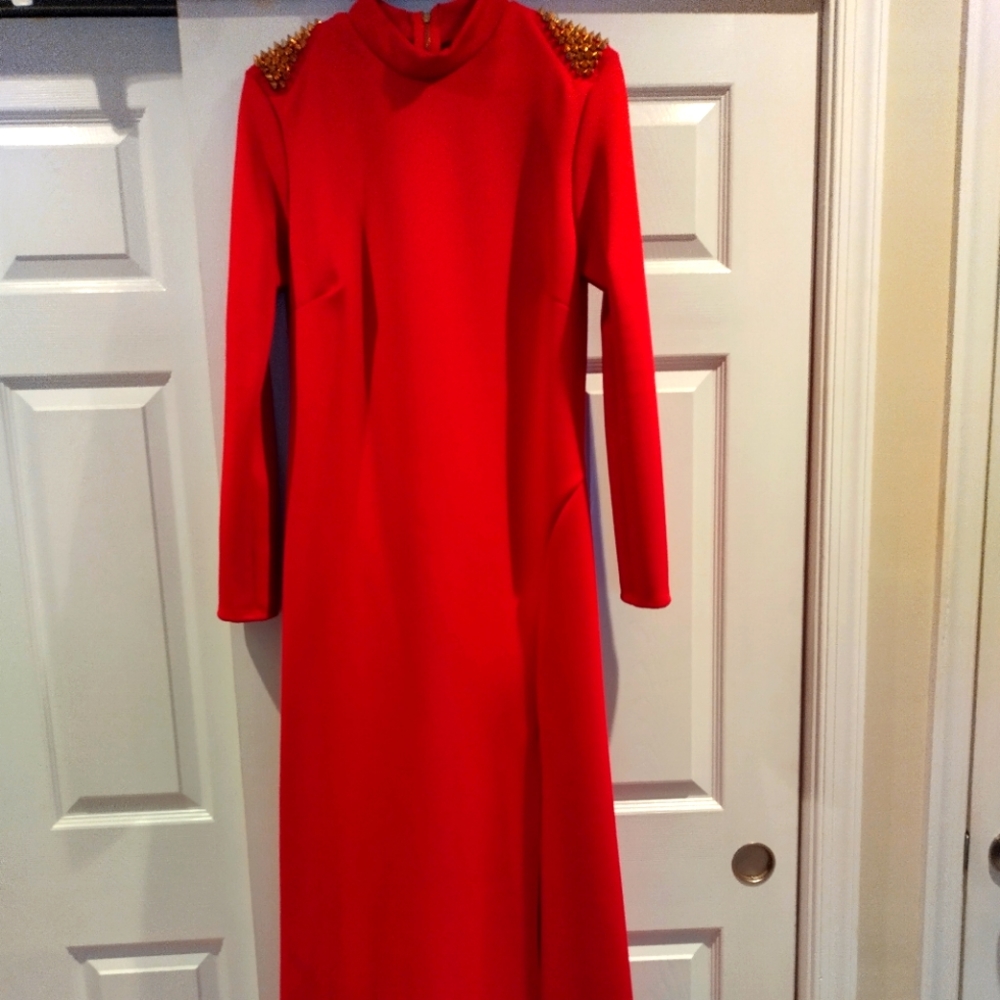 Red long gown